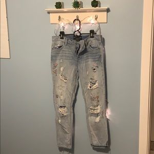 Beautiful lucky brand floral  jeans relaxed fit